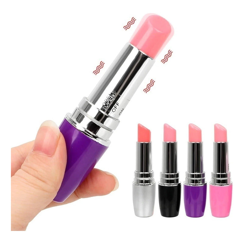 X2 Vibrador Discreto Lápiz Labial Estimulación De Clítoris