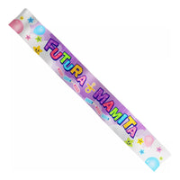 Pack Bandas Futura Mamá Y Papá Baby Shower Revelación Sexo