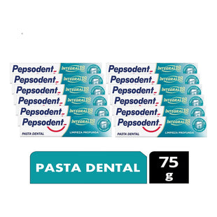 X12 Pepsodent Pasta Dental Integral 18 Limpieza Profunda 75g