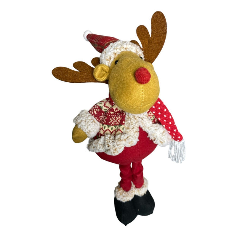 Pack 2 Monos Patas Largas Adorno Navidad Decoración Pascuero