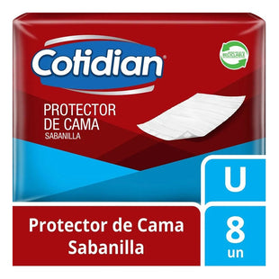 Protector De Cama Cotidian Sabanilla 8unid Gel Absorbente