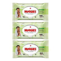 Pack X3 Toallitas Húmedas Huggies 96unid Limpieza Efectiva