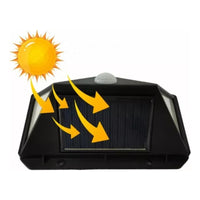 X4 Lampara Farol Solar 100 Led Exterior Sensor De Movimiento Negro