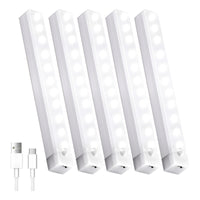X5 Luz Barra Led 20cm Sensor Movimiento Ahorro Energia Hogar Blanco