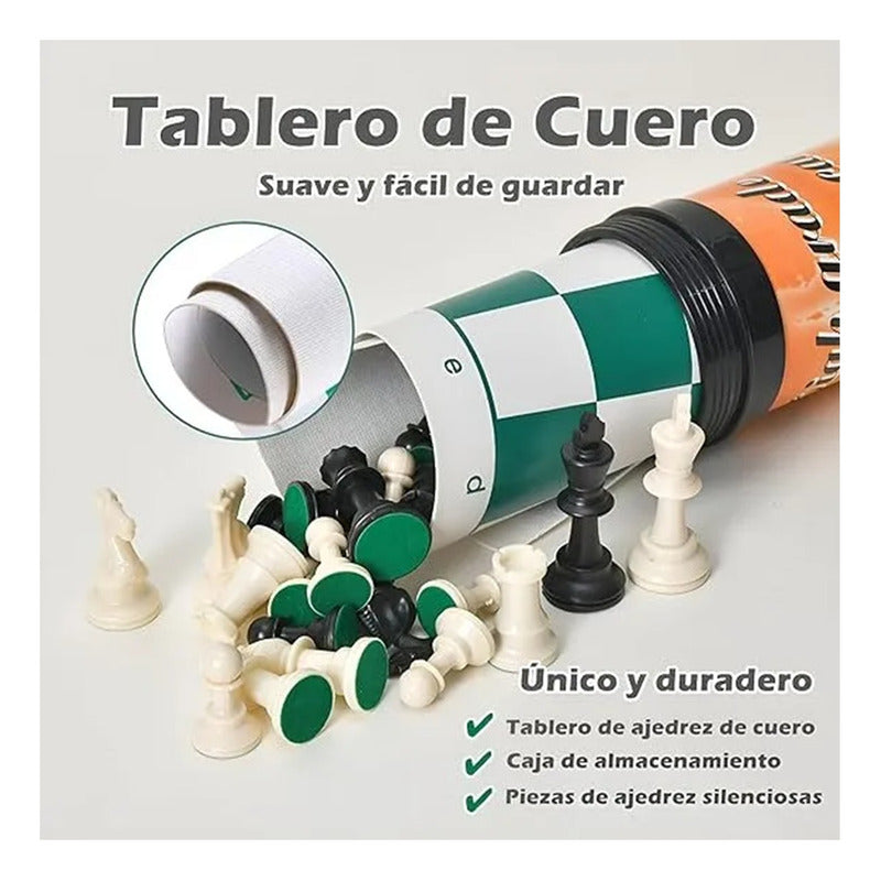 Tablero Ajedrez Calidad Profesional Enrollable Grande Ajedre