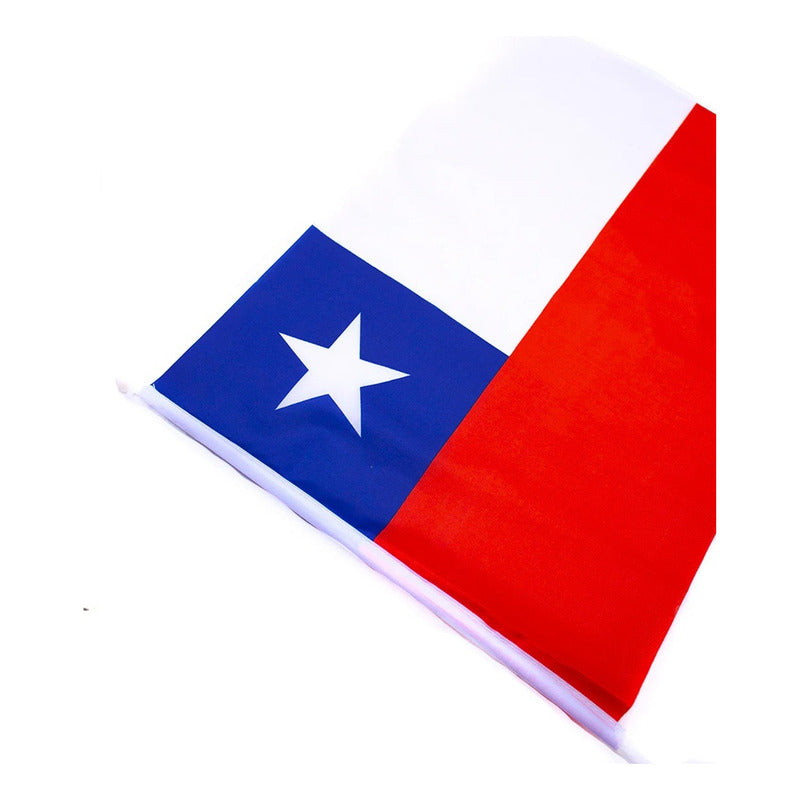 Bandera De Chile 40x60cm Mástil Palito Fechas Patrias Bandera Chile