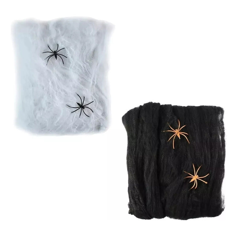 Telaraña Decoracion Halloween Araña Fiesta Decorativa Elasti