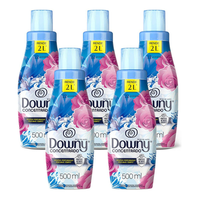 Pack X5 Suavizante Downy Concentrado Brisa De Verano 500ml
