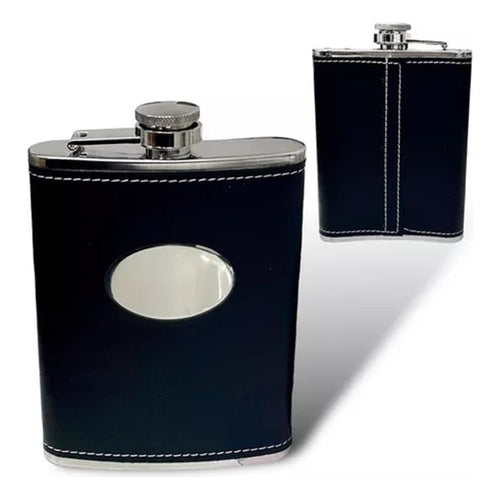 Licorera Petaca Wisquera 9oz + Copas + Accesorios