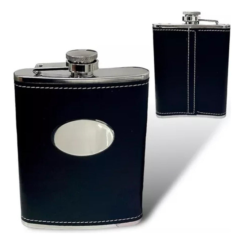 Licorera Petaca Wisquera 9oz + Copas + Accesorios