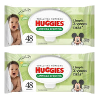 Pack X2 Toallitas Húmedas Huggies Limpieza Efectiva