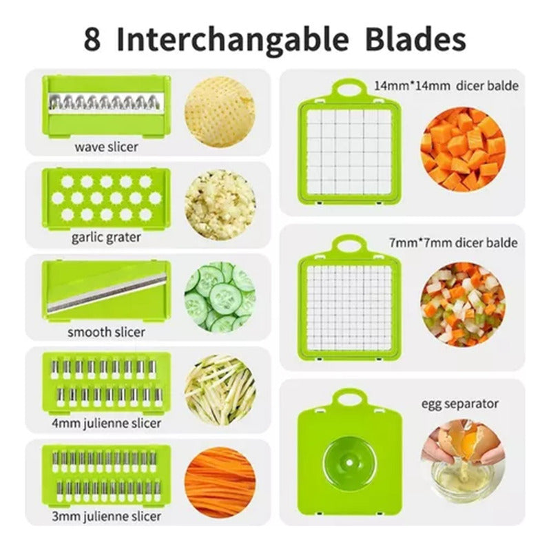 Cortador Procesador Alimentos Verduras Vegetales Importado Verde Lima