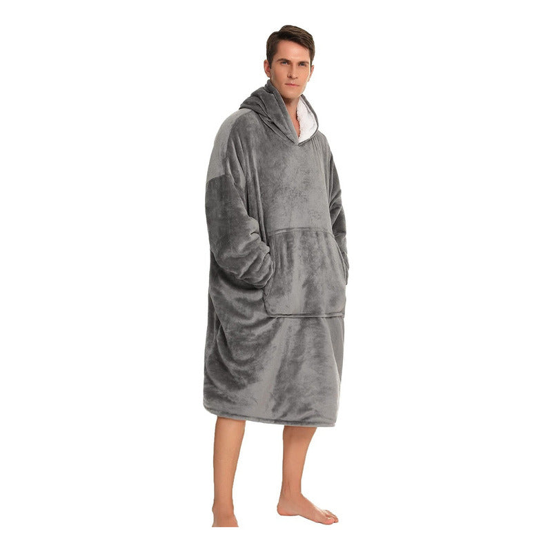 Pack X2 Polerones Sherpa Con Capucha Poleron Chiporro Huggle Hoodie Pijama Invierno Polar M&a Store