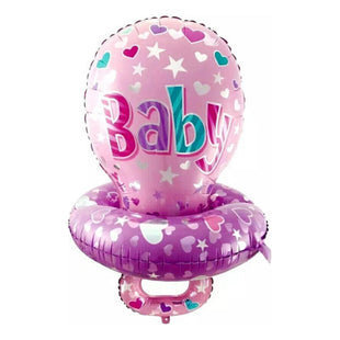 Globo Metalico Chupete Baby Shower Niño Niña Decoración
