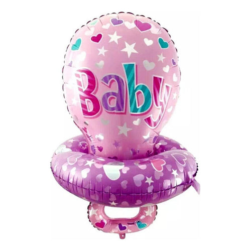 Globo Metalico Chupete Baby Shower Niño Niña Decoración
