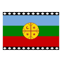 Pack X6 Bandera Mapuche Chilena Bandera Chile Mediana 90x145
