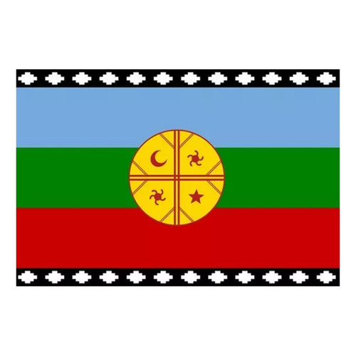 Pack X6 Bandera Mapuche Chilena Bandera Chile Mediana 90x145