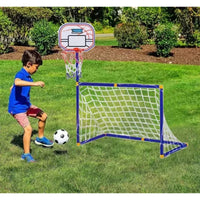 Porteria De Futbol 2 En 1 Canasta De Basquetbol Juego Juguet
