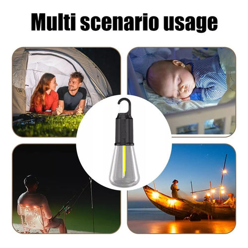 Ampolleta Camping Foco Led Recargable Usb Portatil Cálida