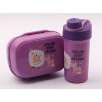 Tupper Contenedor Lonchera Escolar + Botella D Agua Luch Box