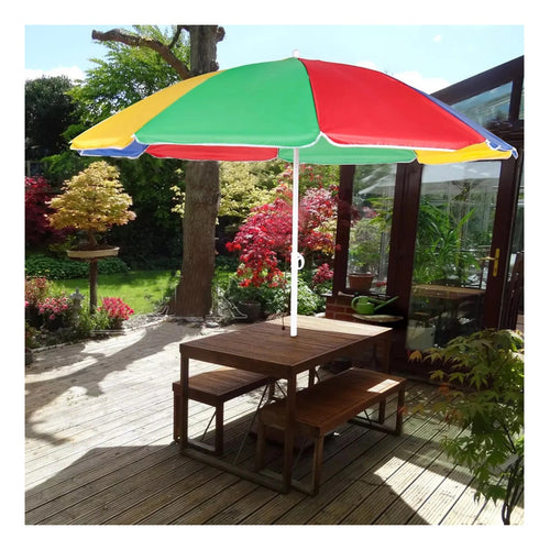 Sombrilla Paragua Playa Verano Paragua Ajustable Plegable Azul Liso