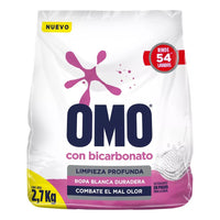Detergente Omo Con Bicarbonato En Polvo 2.7 Kg Ropa Blanca