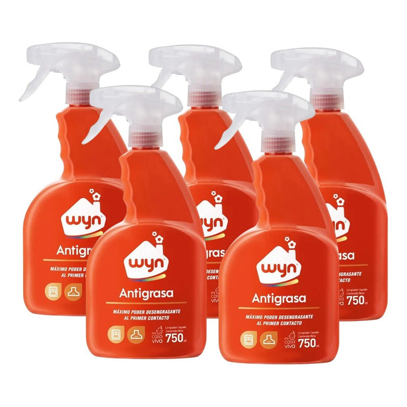 X5 Limpiador Antigrasa Wyn 750ml Desengrasante Atomizador