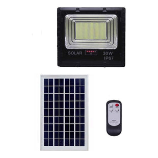 X2 Reflector Solar Panel Luz Iluminación Foco Solar Led 30w Negro Blanco Frío