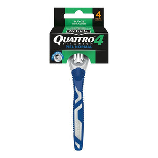 Maquina De Afeitar Schick Quattro Titanium Piel Normal