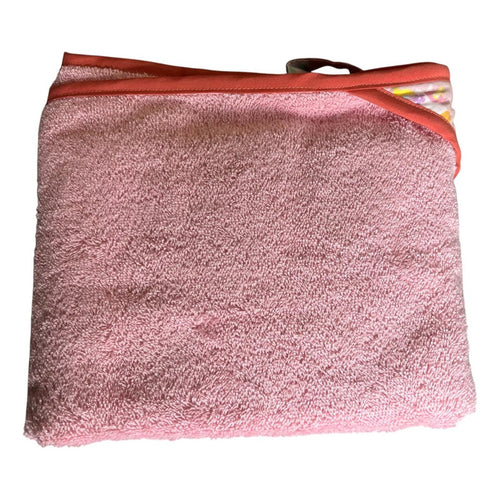 Manta De Baño Infantil Toalla Delantal Capucha Bebe Unicorni Unicornio - Rosada