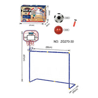 Porteria De Futbol 2 En 1 Canasta De Basquetbol Juego Juguet