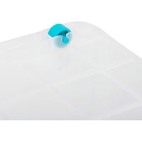 Caja Organizadora Almacenamiento Suprema 50 Lts Reyplast Transparente Broches Turquesa