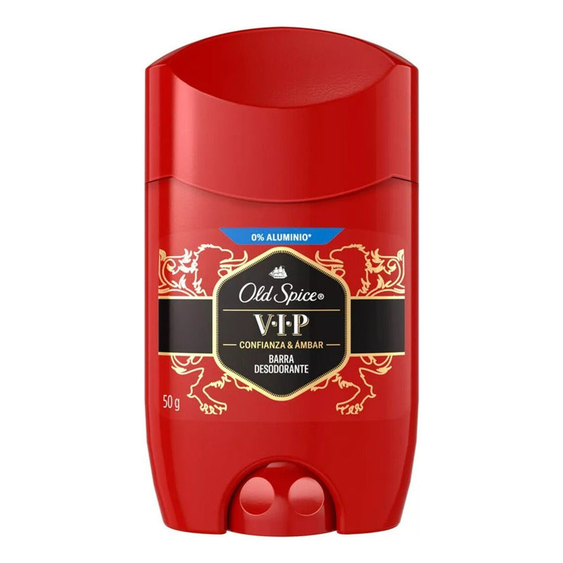 Desodorante Barra Old Spice Vip 50g Confianza & Ambar