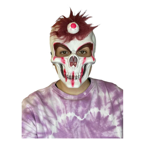 Mascara Para Halloween Disfraz Mascara Calavera De Terror Blanco/rojo Calavera