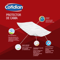 Protector De Cama Cotidian Sabanilla 8unid Gel Absorbente