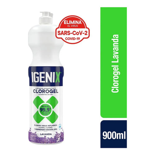 Pack X3 Limpiador Cloro Gel Igenix Lavanda 900ml