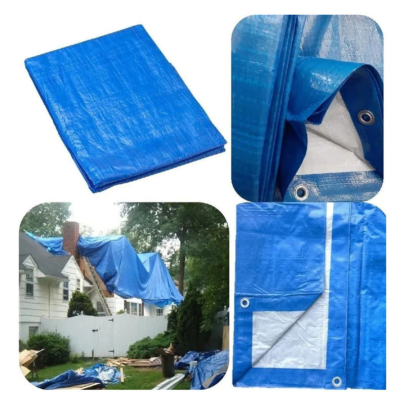 Pack X2 Lona Cobertor Multiuso 5x6 Impermeable Con Ojetillos