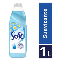 X3 Suavizante Soft Clásico Liquido 1l Ropa Suave Perfumada