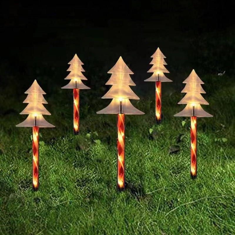 Set X5 Estacas Navidad Luces Navideñas Led Solar Decoración