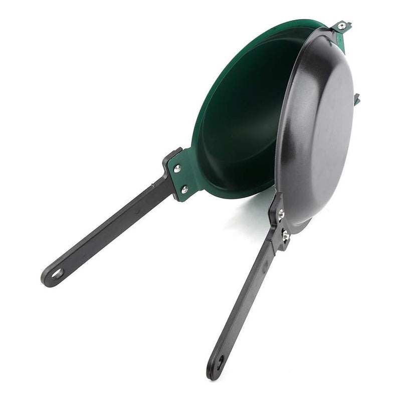 X2 Sartén Cerámica Antiadherente Doble Cara Sartén Plegable Verde