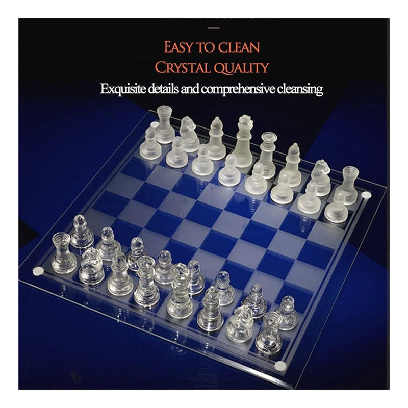 Tablero Ajedrez De Cristal Juego De Ajedrez De Lujo Tablero
