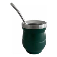 Set De Mate Con Bombilla + Termo Bala 1000ml Acero Inox