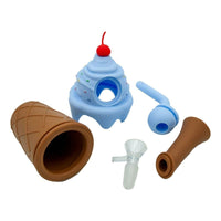 Bong Pipa Silicona Diseño Helado Desarmable + Quemador Pyrex