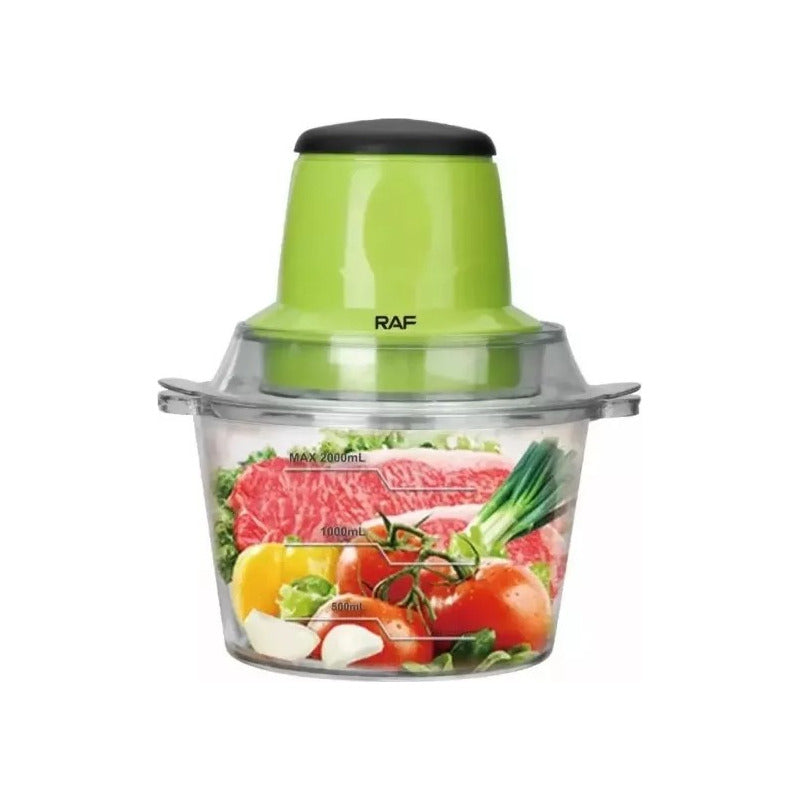Picador Eléctrico Procesador De Alimentos Raf 600w 2l Color Verde