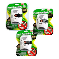Pack X3 Repelente Ultrasónico De Plagas Insectos Ratones