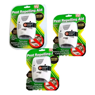 Pack X3 Repelente Ultrasónico De Plagas Insectos Ratones