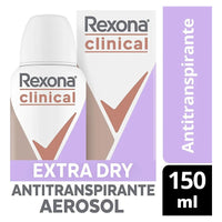 Desodorante Rexona Clinical Aerosol Extra Dry Women 150ml
