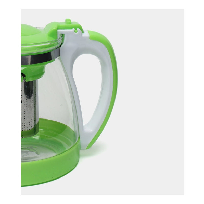 Tetera Jarra De Vidrio Con Filtro Metálico Té Café 2000ml