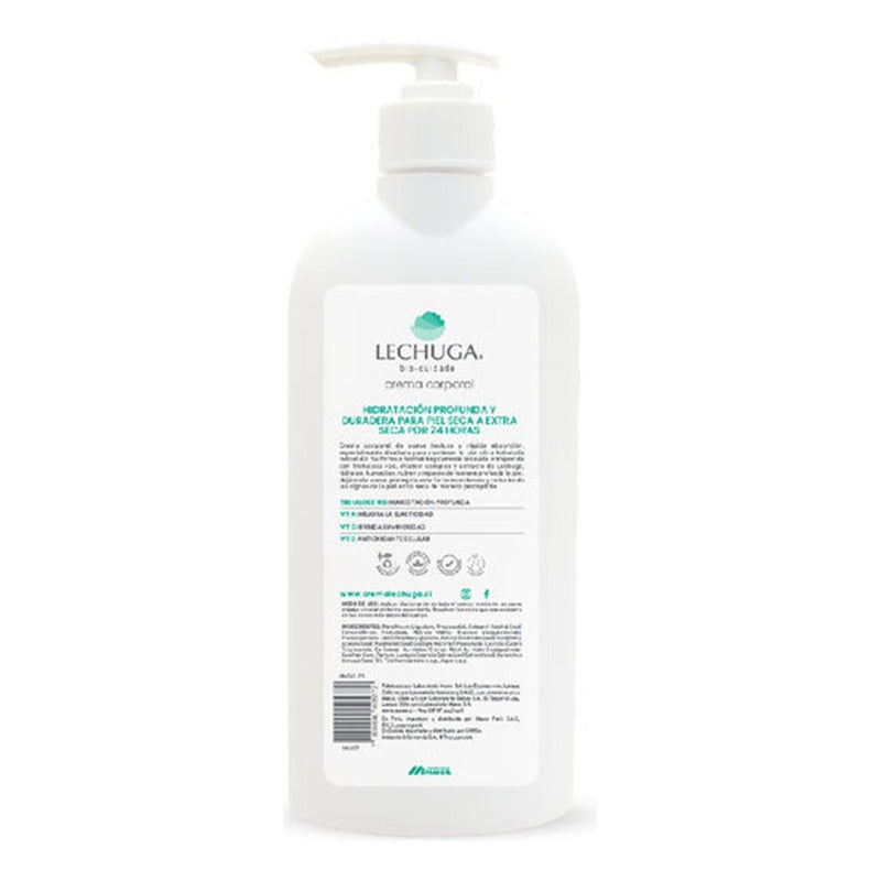 Crema Corporal Lechuga 350ml Hidratación Reparadora Intensiv