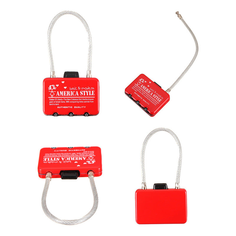 Candado Viaje Con Clave Mochila/ Locker/ Equipaje Anti Robo